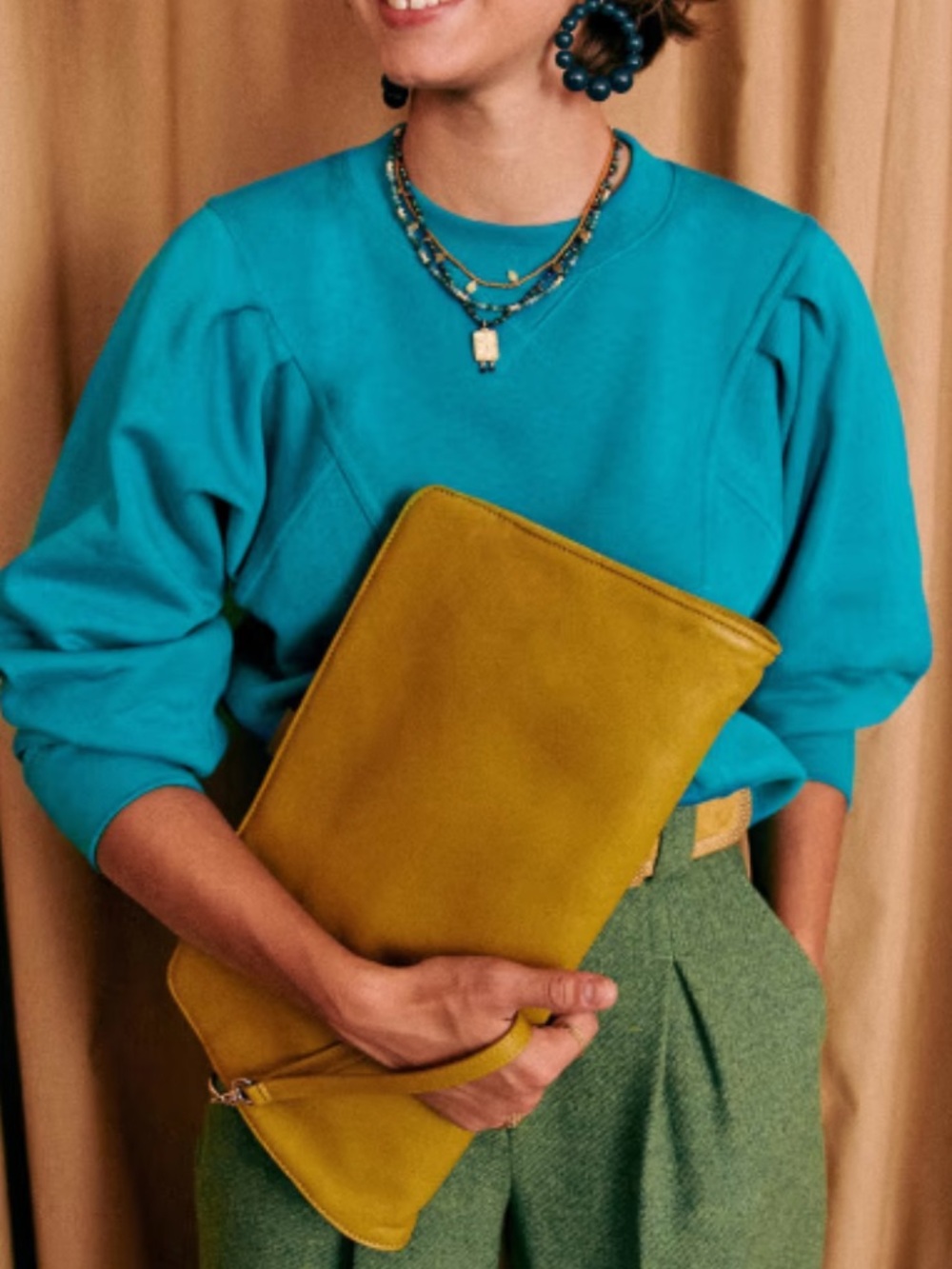 ALEXA SWEATSHIRT in Turquoise color